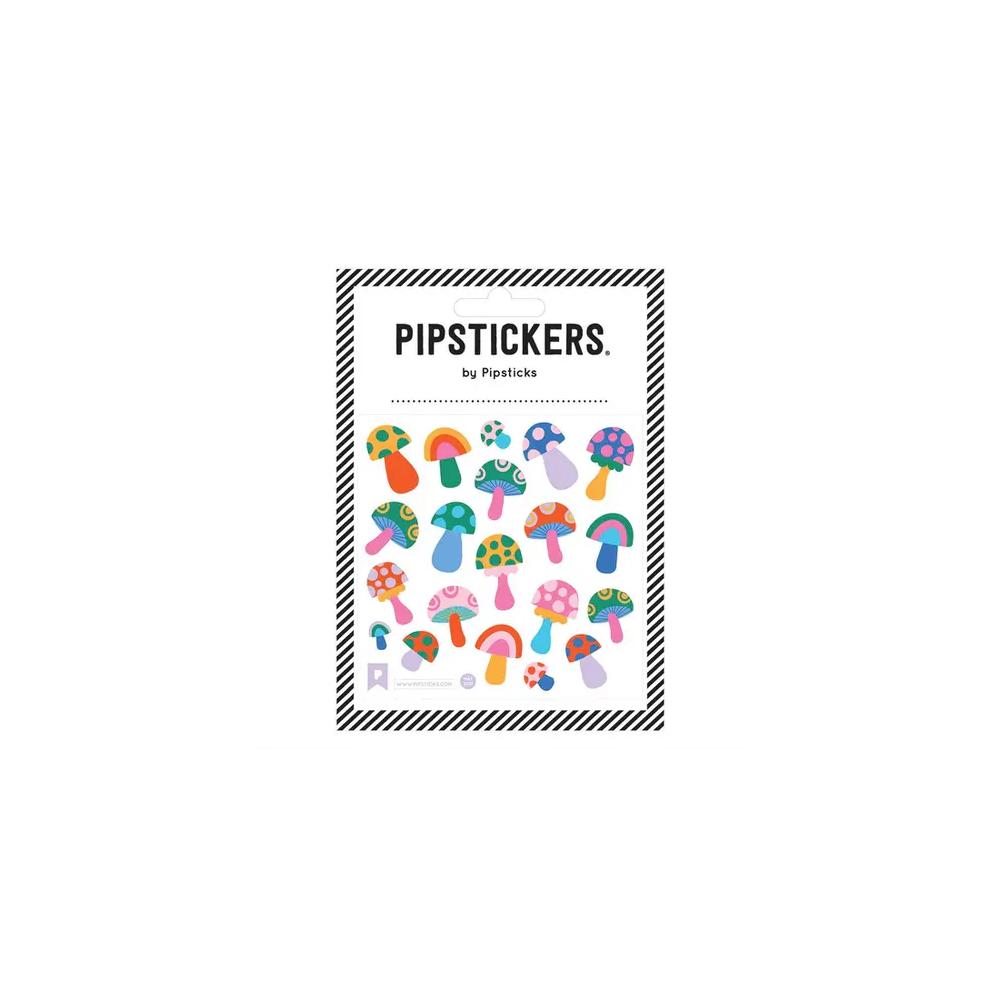 Pipsticks, Stickers, Art & School, 4"x4", Fuzzy Mushrooms, 768037